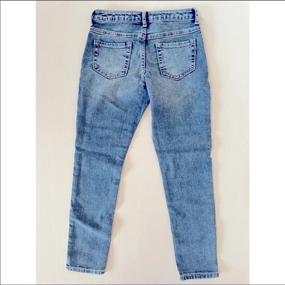 GYMBOREE Girls Blue White Super Skinny Denim Jeans - Picture 3 of 7